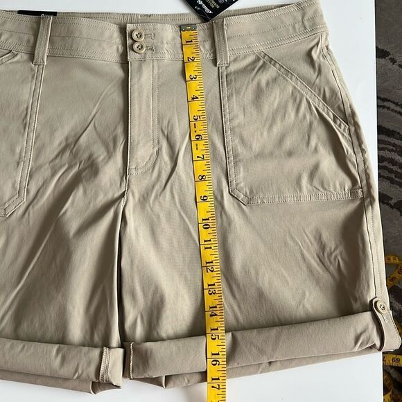 NWT Eddie Bauer Bermuda Short Rolled Hem Tan - Picture 10 of 12